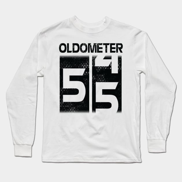 Oldometer Happy Birthday 55 Years Old Was Born In 1965 To Me You Papa Dad Mom Brother Son Husband Long Sleeve T-Shirt by Cowan79